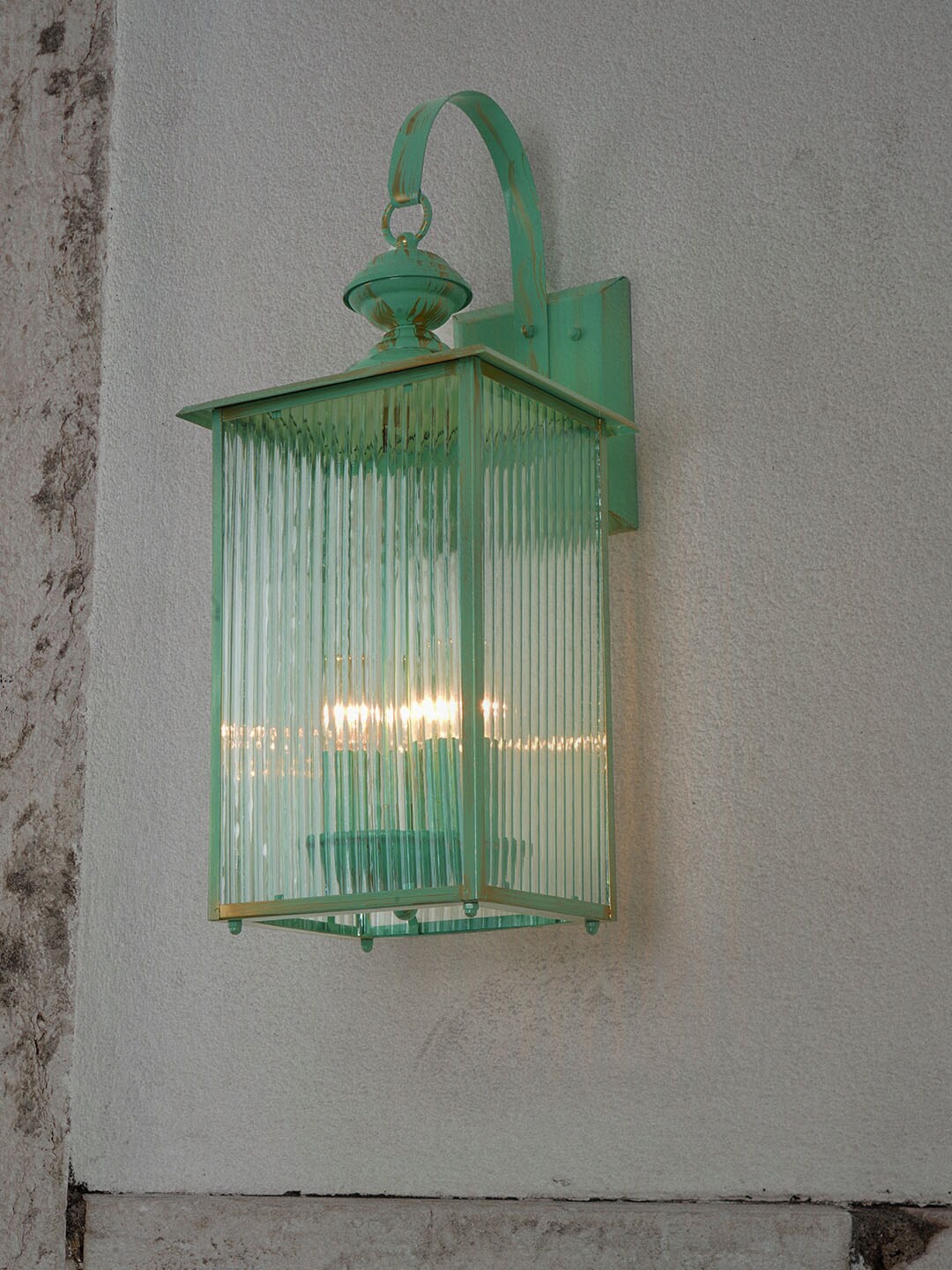 

Fos Lighting 2 Pieces Green Outdoor Hanging Wall Lamps