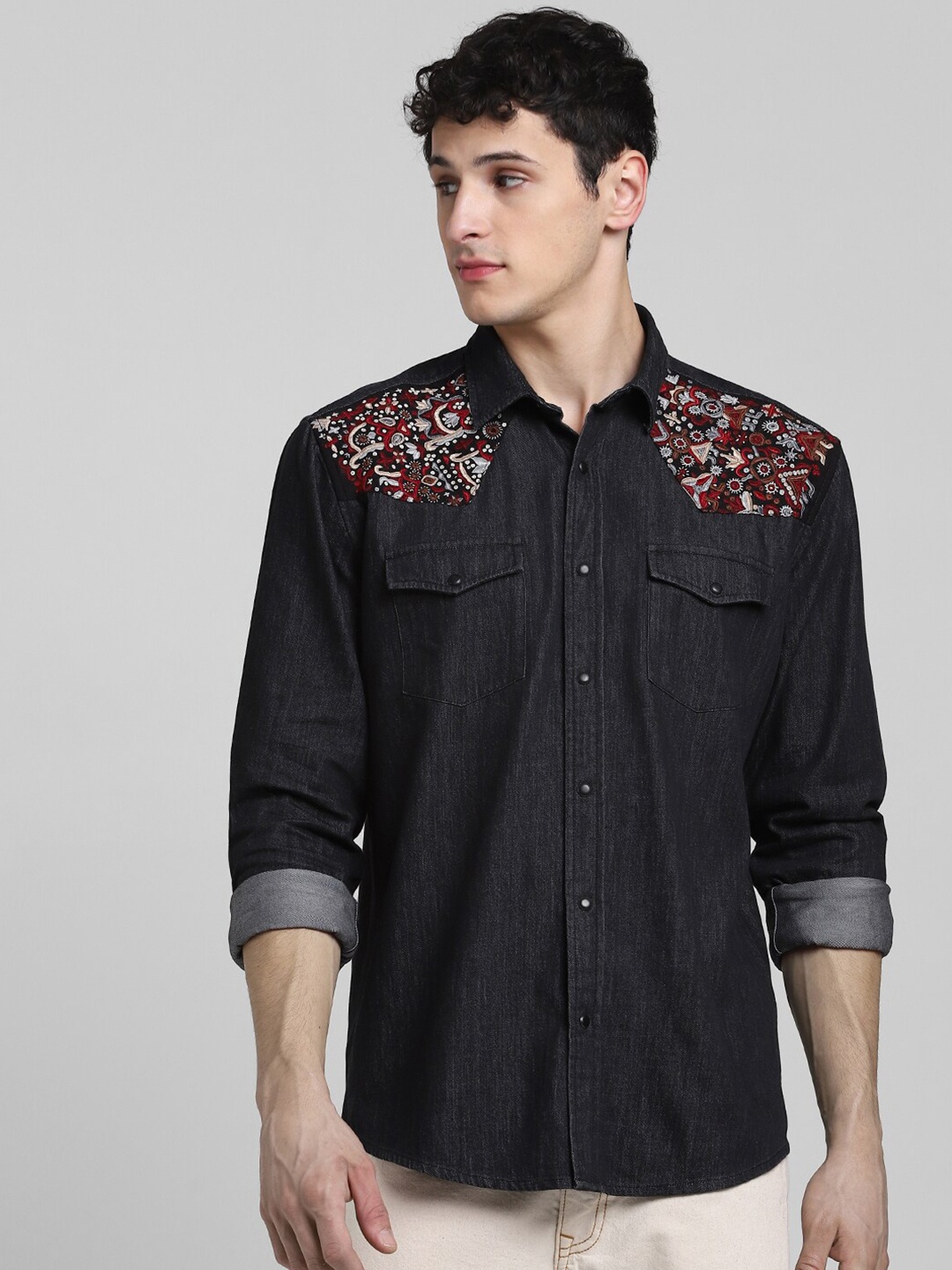 

Jack & Jones Regular Fit Cotton Casual Shirt, Black