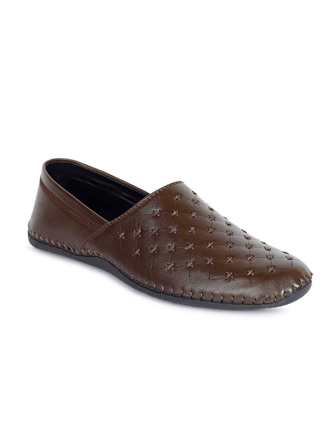

aadi Men Textured Moisture Wicking Loafers, Brown