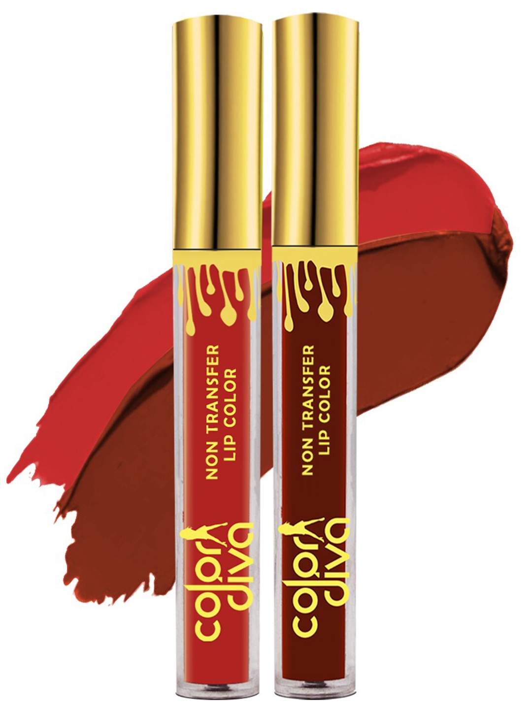 

Adbeni Set of 2 Non Transfer Lip Color 10 ml Each - Shade 102 & 104, Red