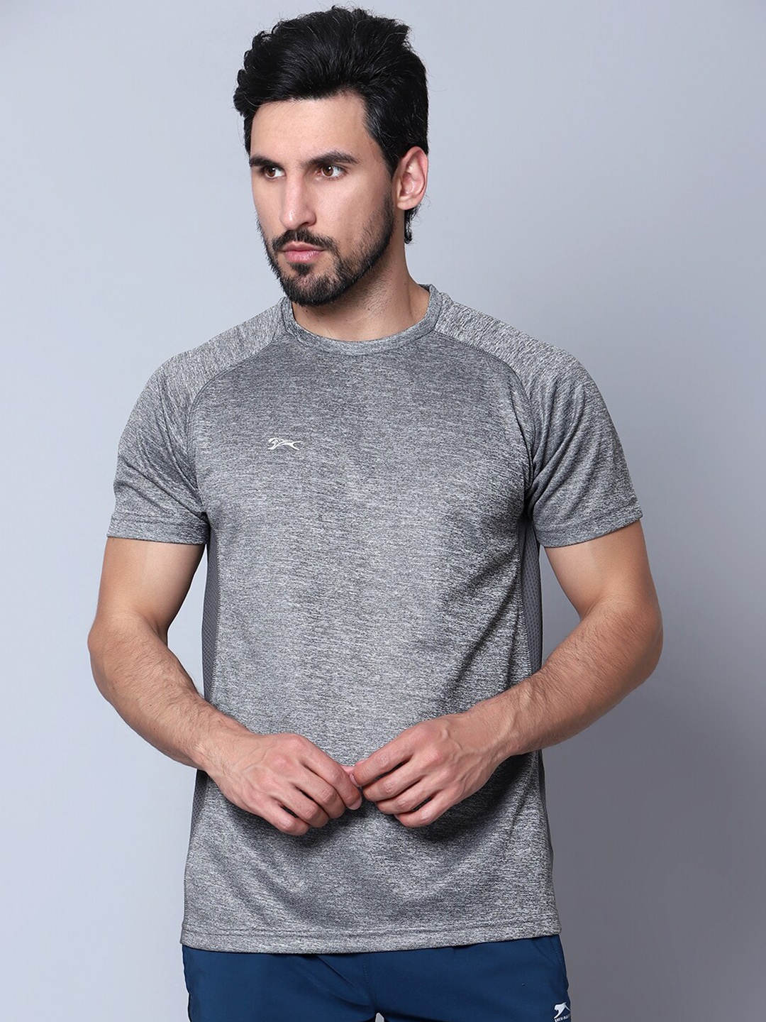 

Shiv Naresh Raglan Sleeves Rapid-Dry T-shirt, Grey melange