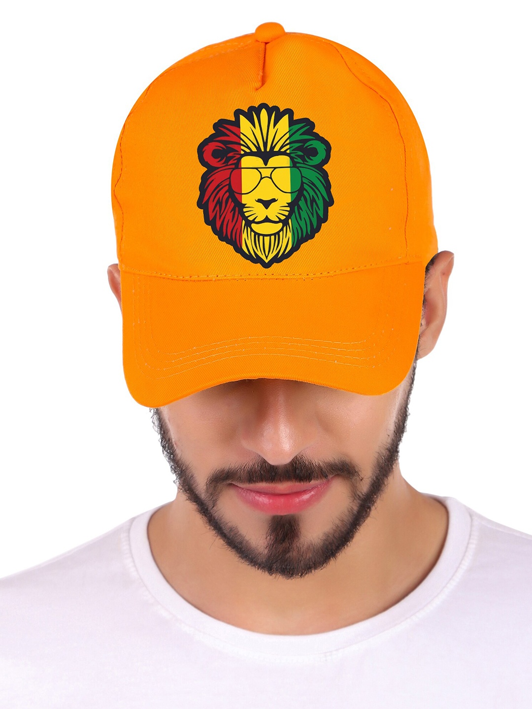 

Knotyy Printed Cotton Baseball Cap, Yellow