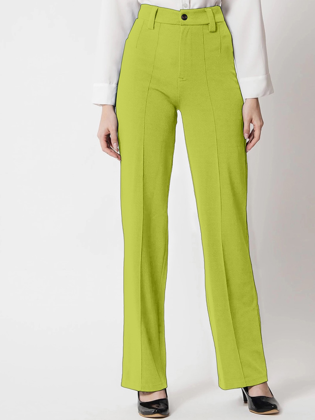 

Selvia Women Easy Wash Formal Trousers, Green