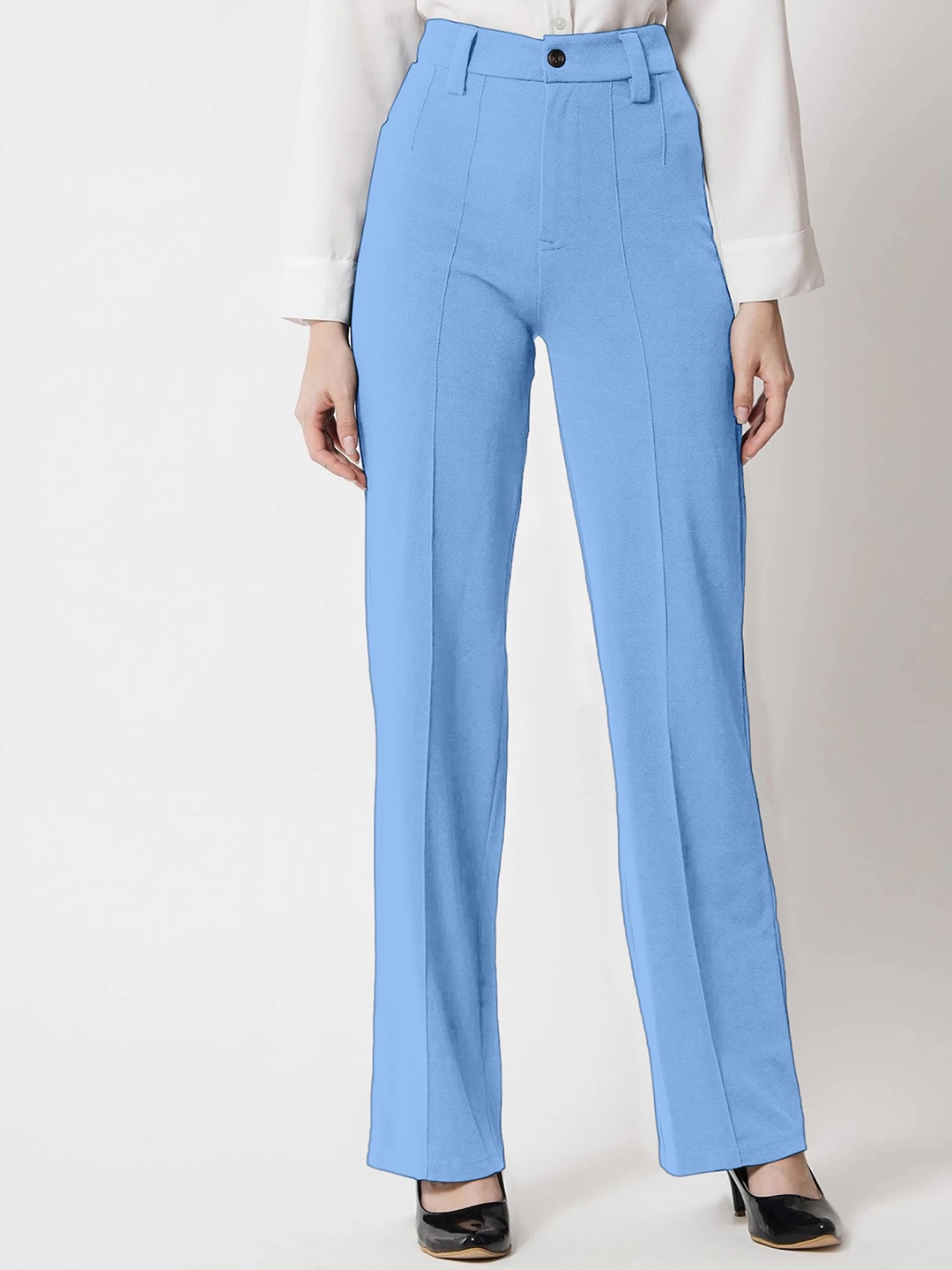 

Selvia Women Easy Wash Formal Trousers, Blue