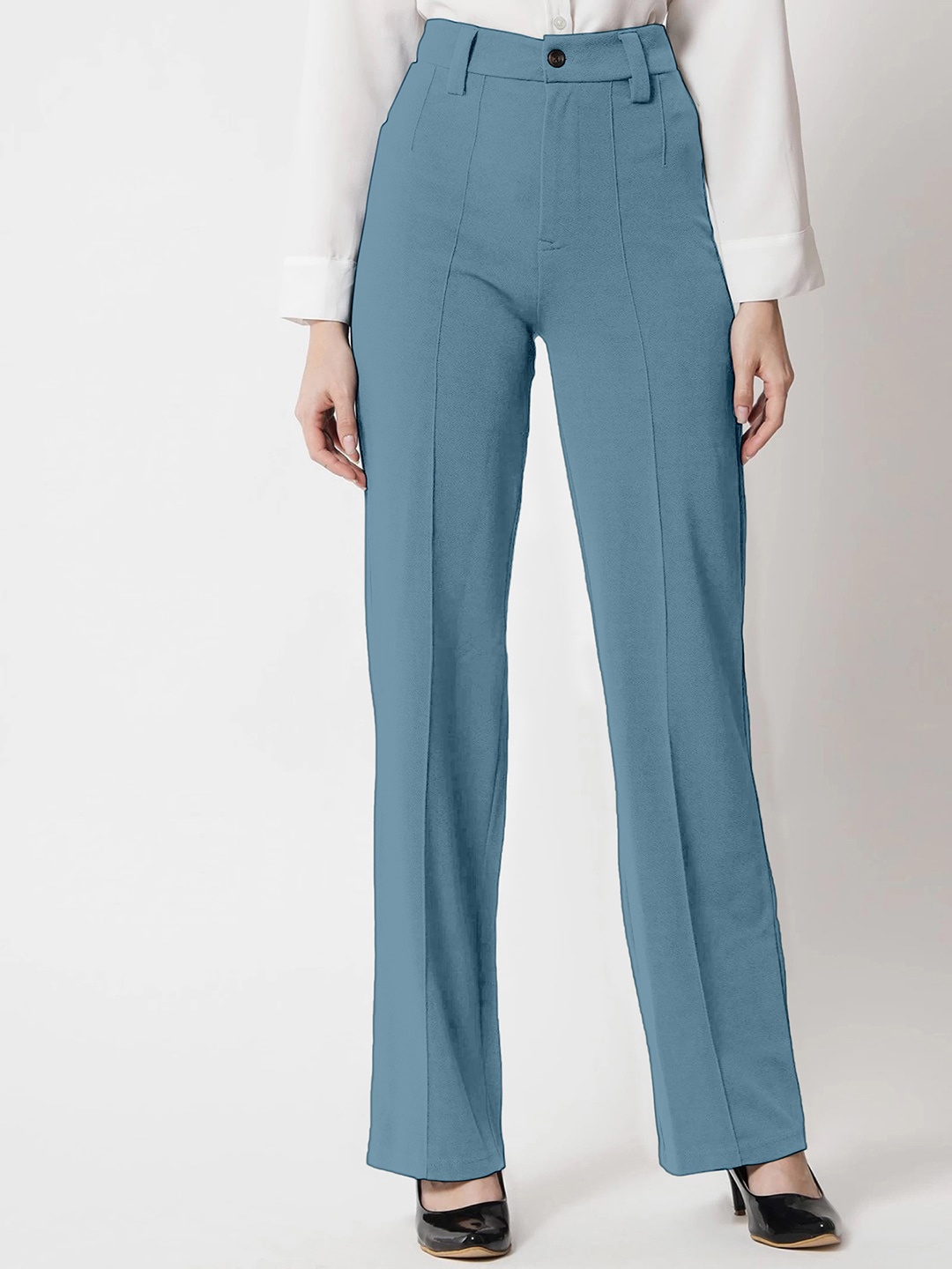 

Selvia Women Easy Wash Formal Trousers, Grey