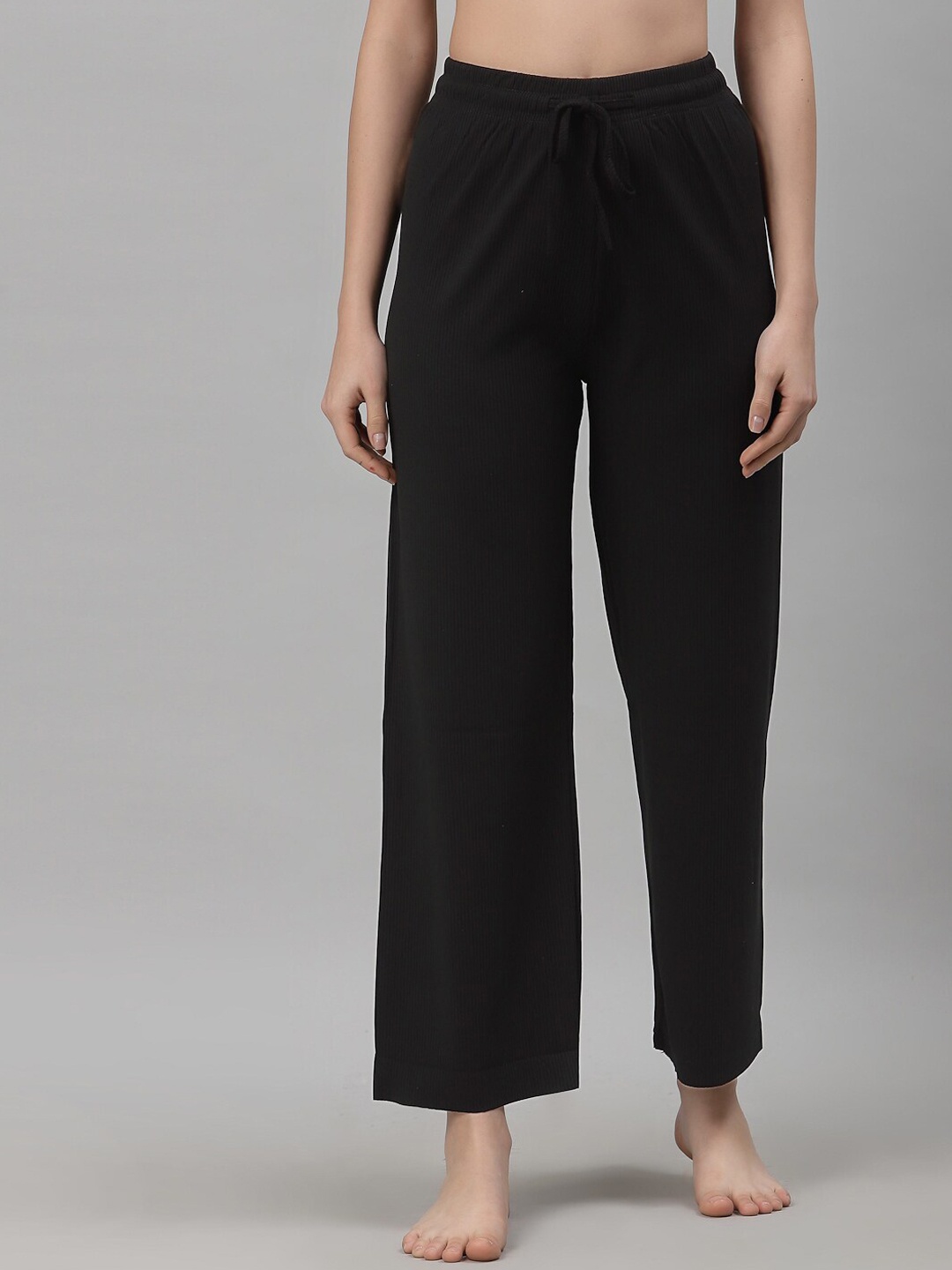 

NEUDIS Women Ribbed Lounge Pants, Black