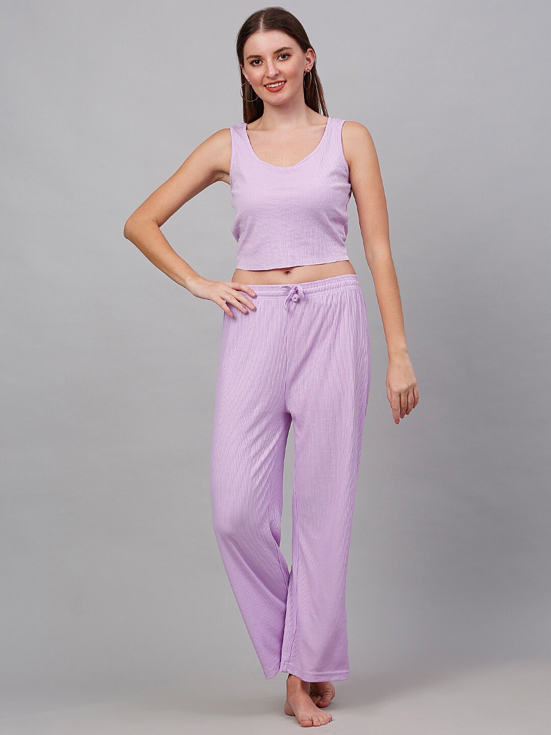 

NEUDIS Women Plus Size Ribbed Lounge Pants, Lavender