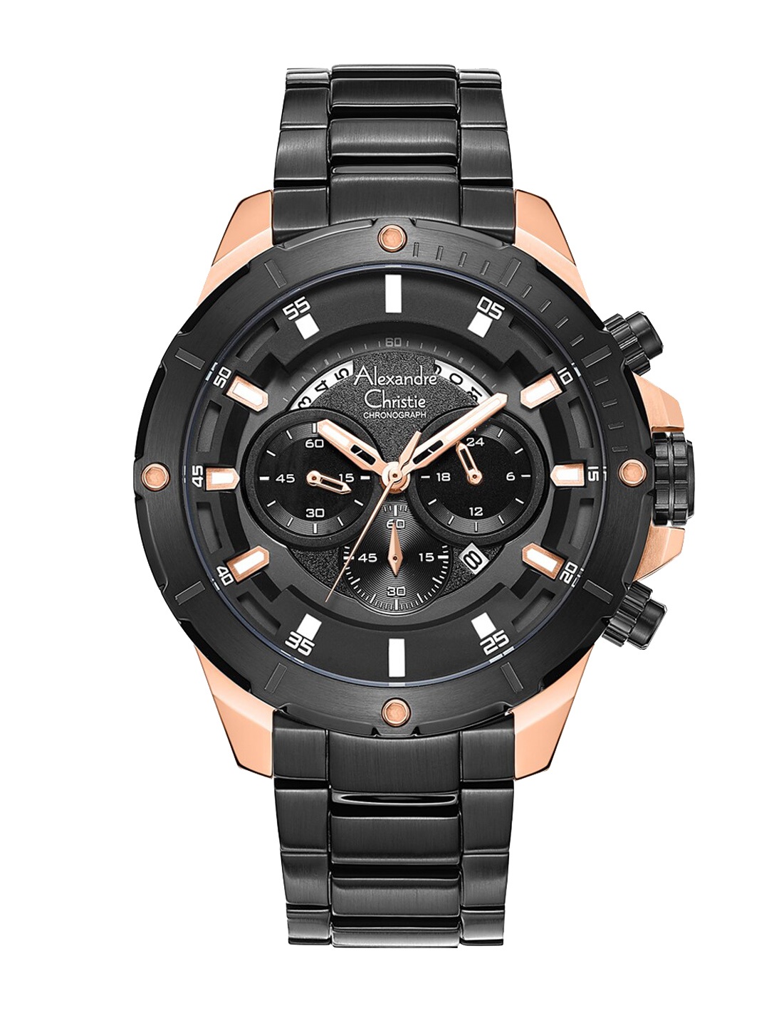 

Alexandre Christie Bracelet Style Straps Analogue Watch 6529MCBBRBA, Black