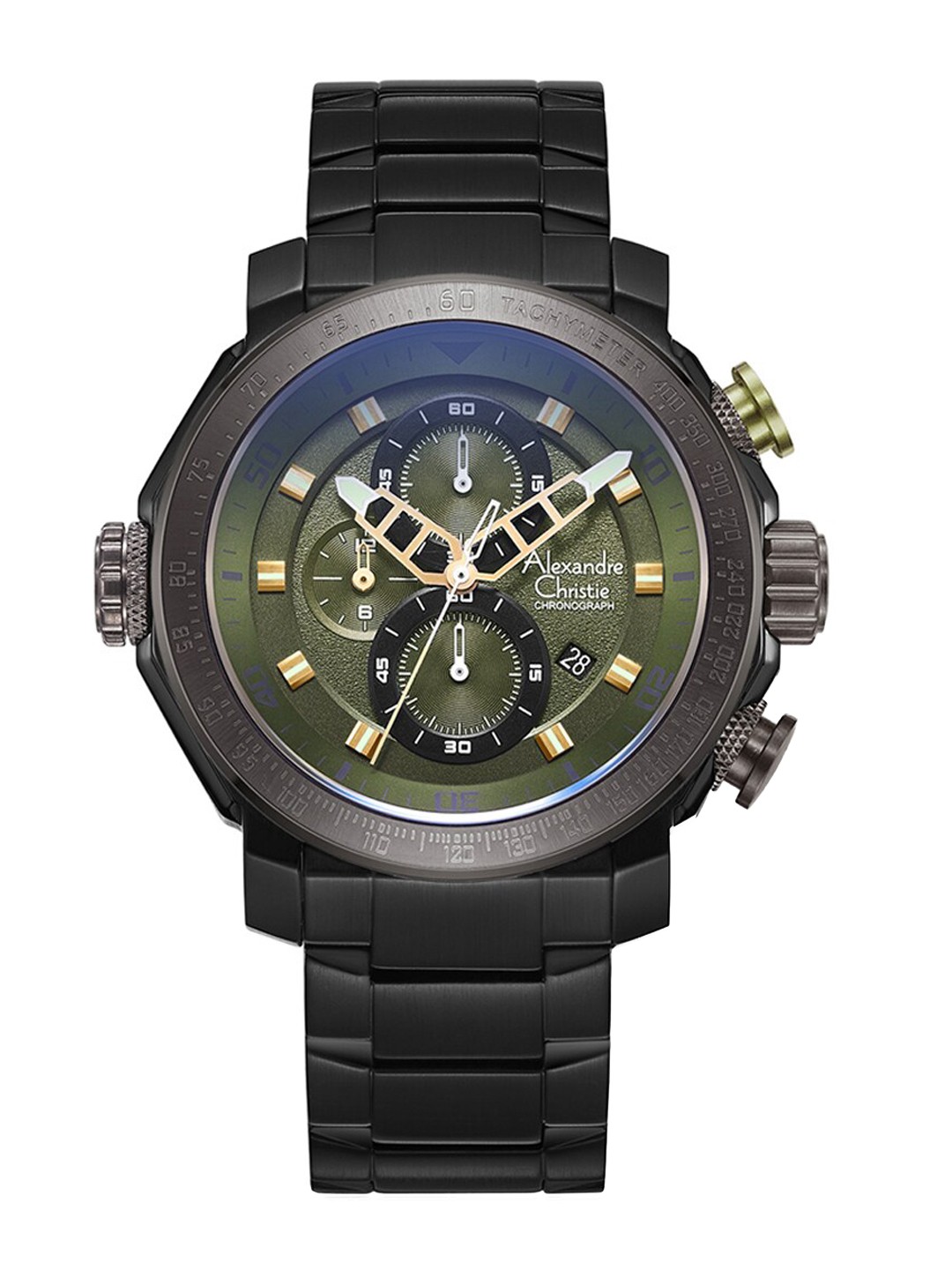 

Alexandre Christie Men Chronography Bracelet Style Straps Analogue Watch 6565MCBEPGN, Green