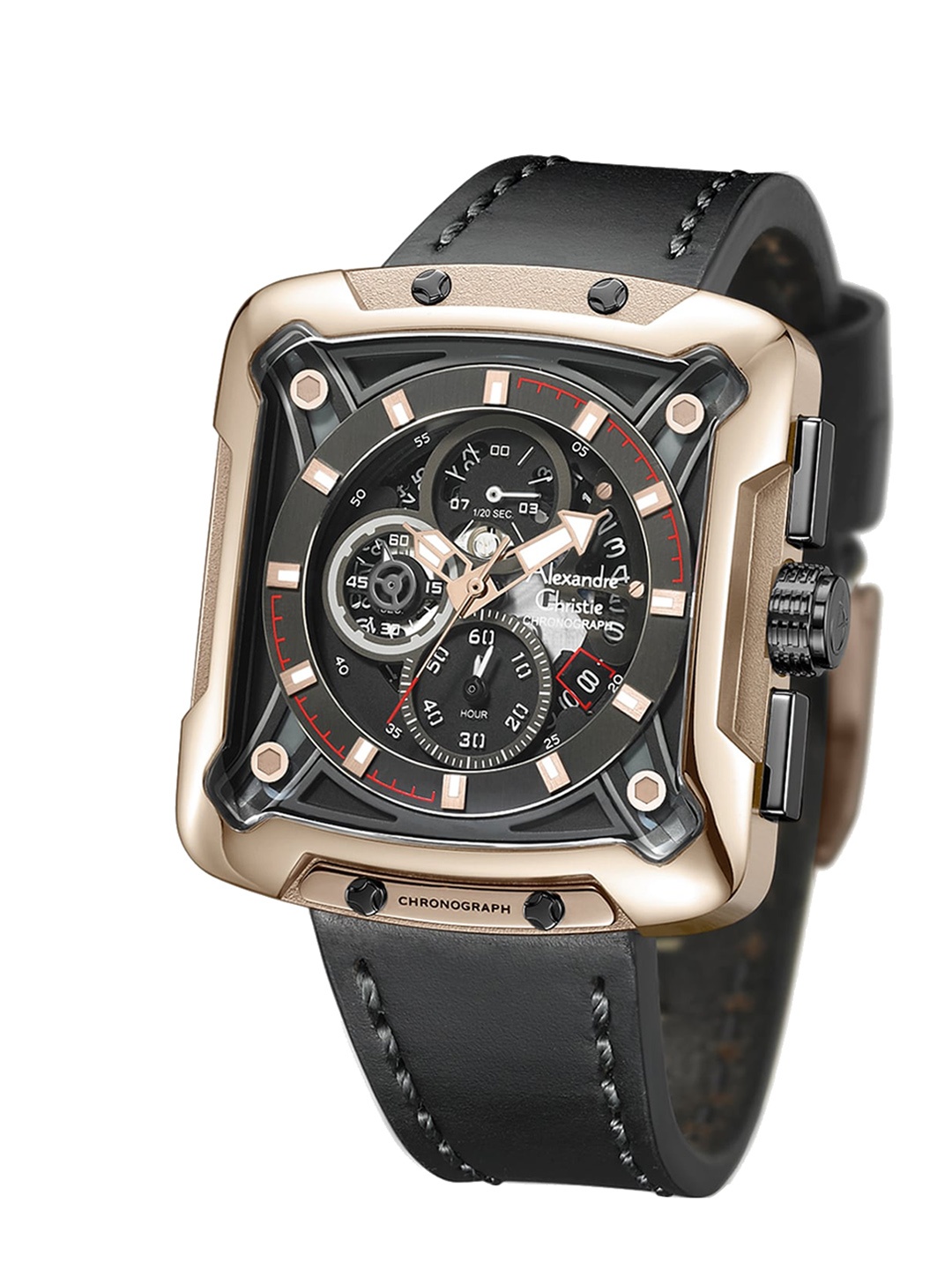 

Alexandre Christie Men Leather Straps Analogue Watch 3030MCLBRBA, Brown
