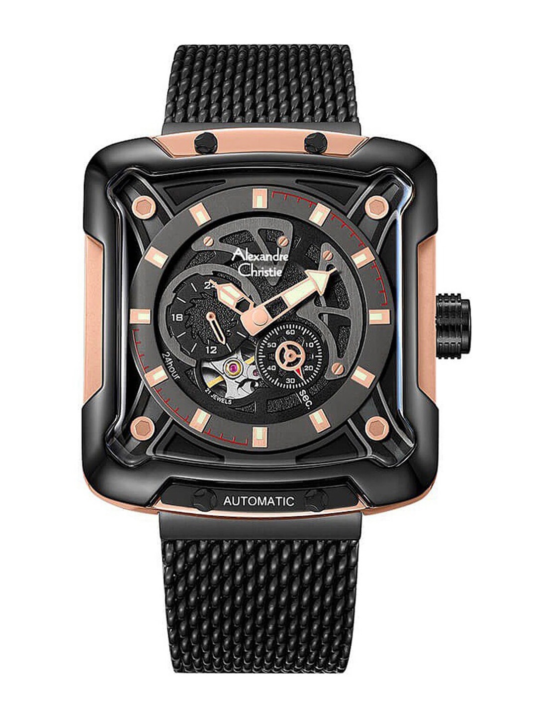 

Alexandre Christie Men Bracelet Style Straps Analogue Watch 3039MABBRBA, Black