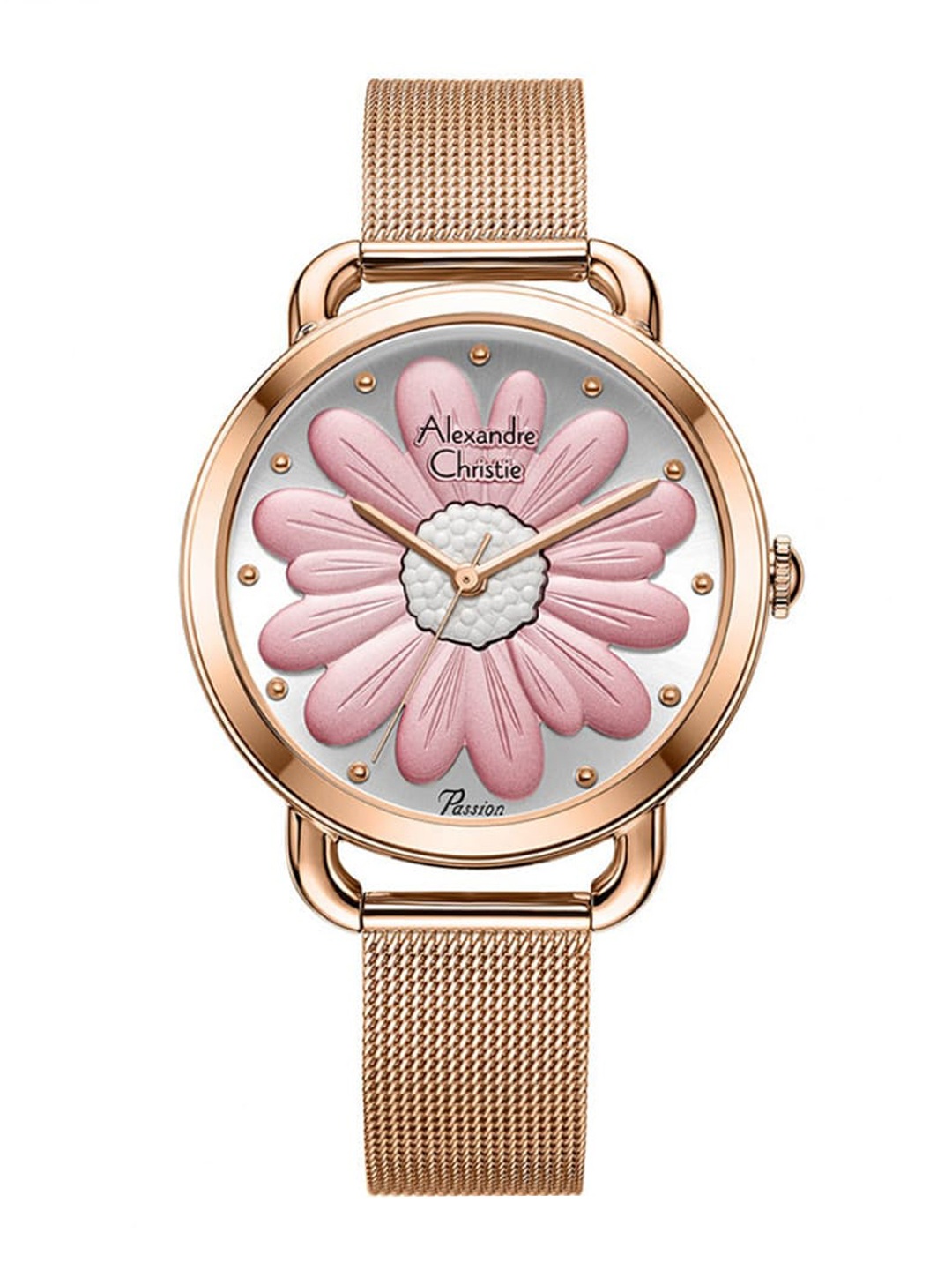 

Alexandre Christie Women Bracelet Style Straps Watch 2852LHBRGLN, Rose gold