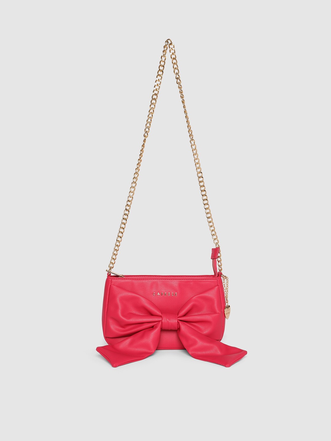 

Caprese Women Emily in Paris Structured Sling Bag With Bow Detail, Pink