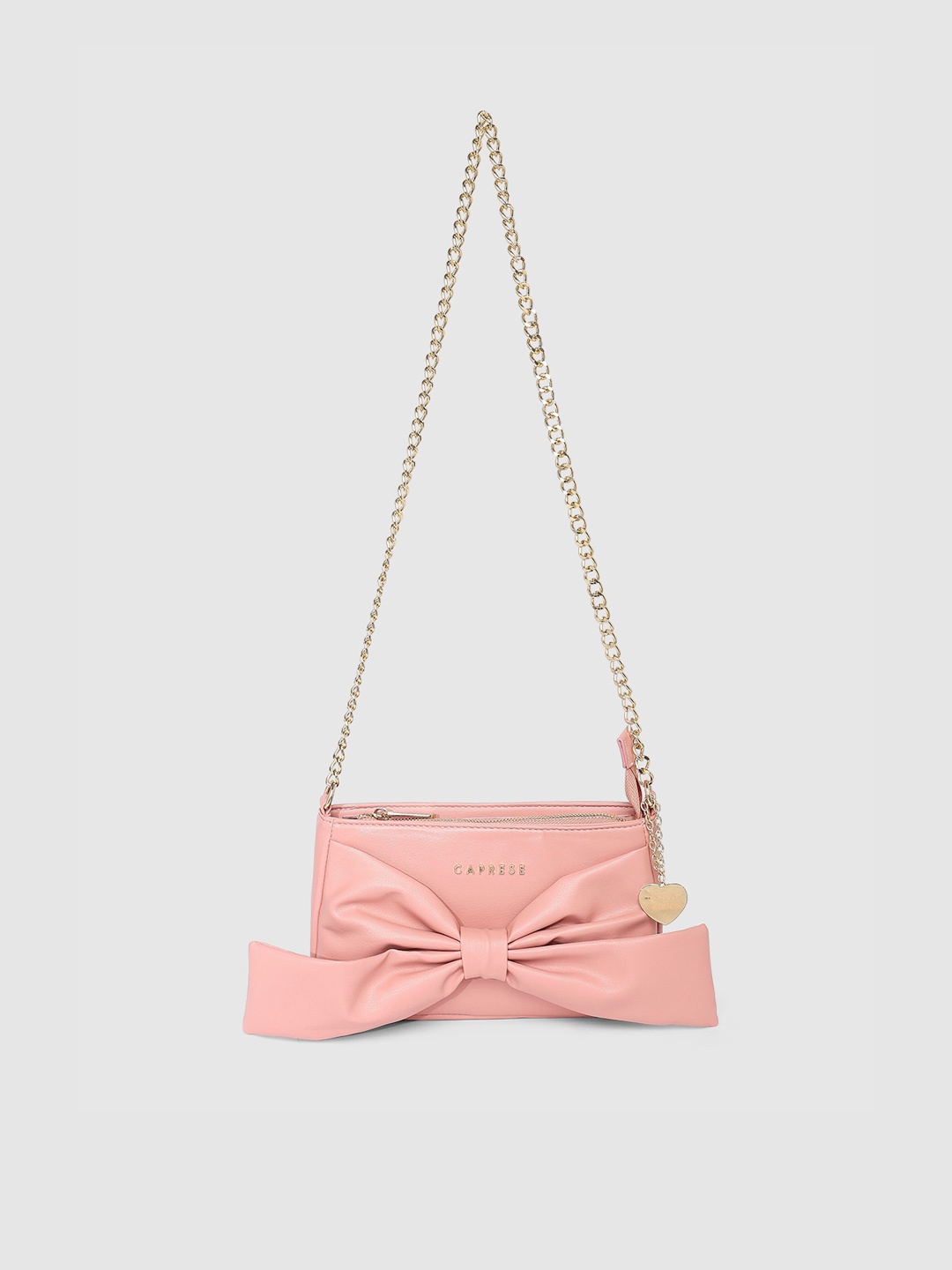 

Caprese Emily in Paris Structured Sling Bag with Bow Detail, Pink