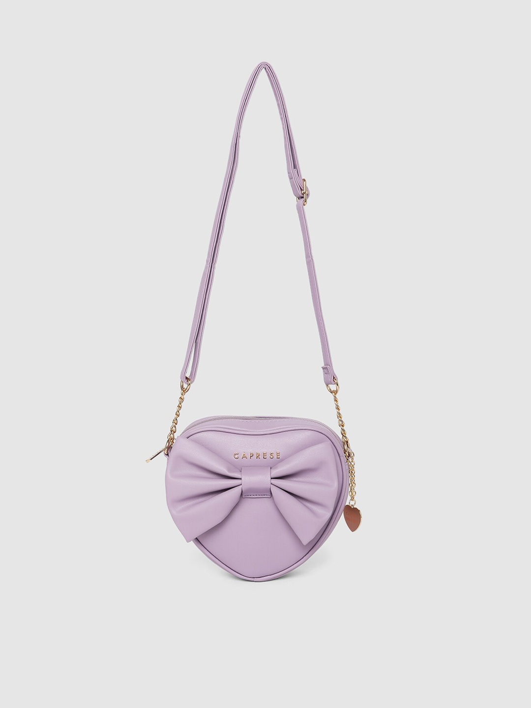 

Caprese Emily in Paris Structured Sling Bag with Bow Detail, Purple