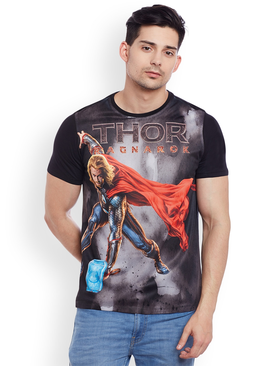 

Marvel by Wear Your Mind Men Multicoloured Printed Round Neck T-shirt, Multi