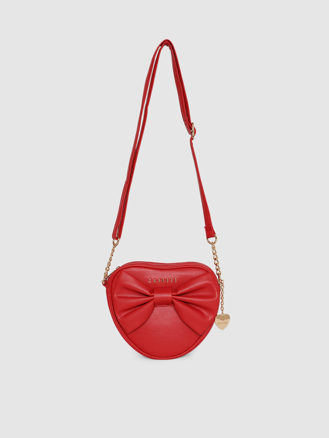 

Caprese Women Emily in Paris Structured Sling Bag With Bow Detail, Red