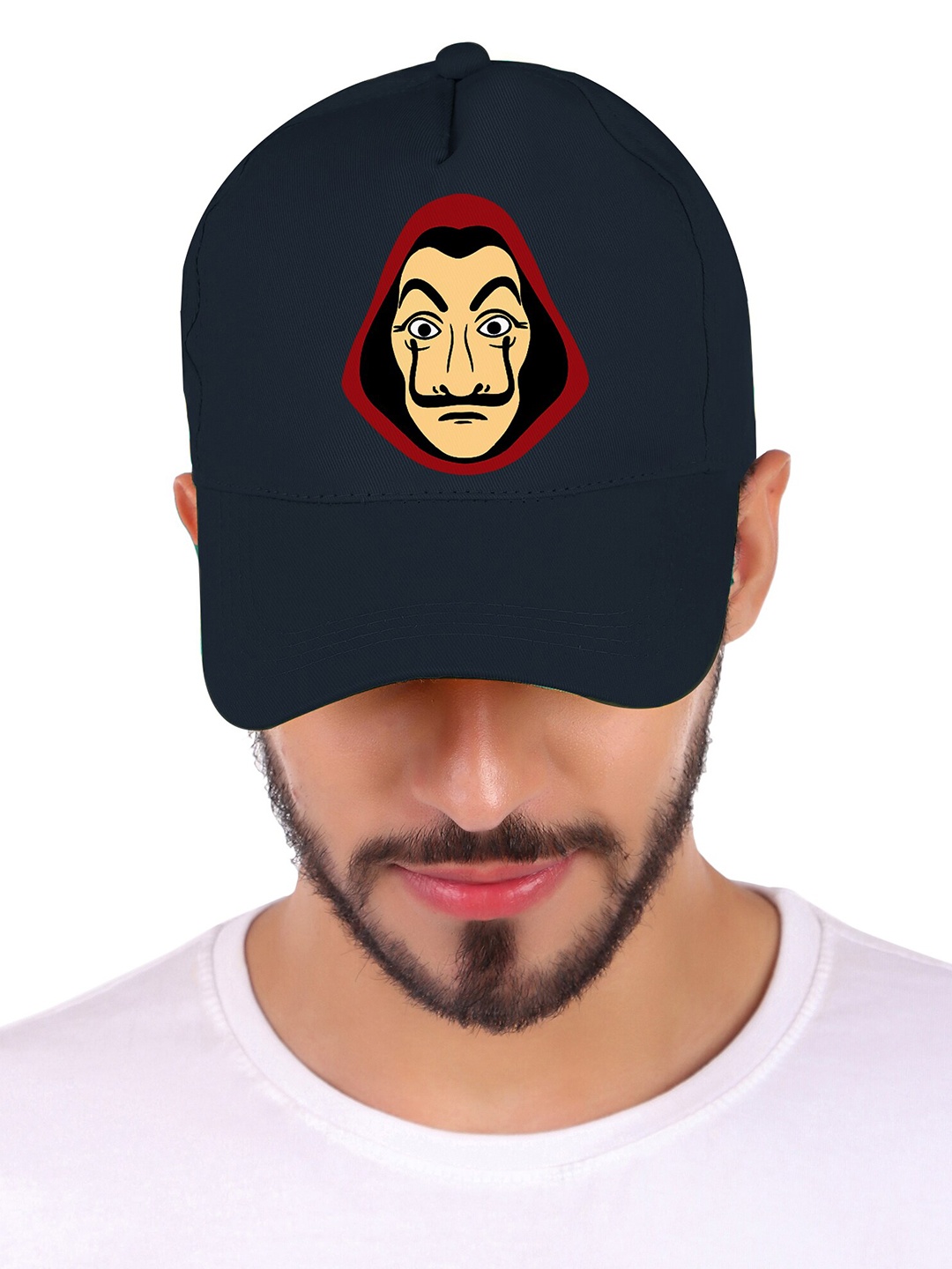 

Knotyy Printed Cotton Baseball Cap, Navy blue