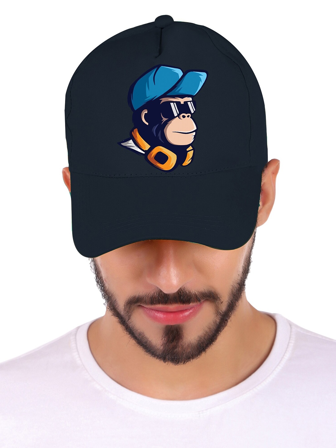 

Knotyy Printed Cotton Baseball Cap, Navy blue