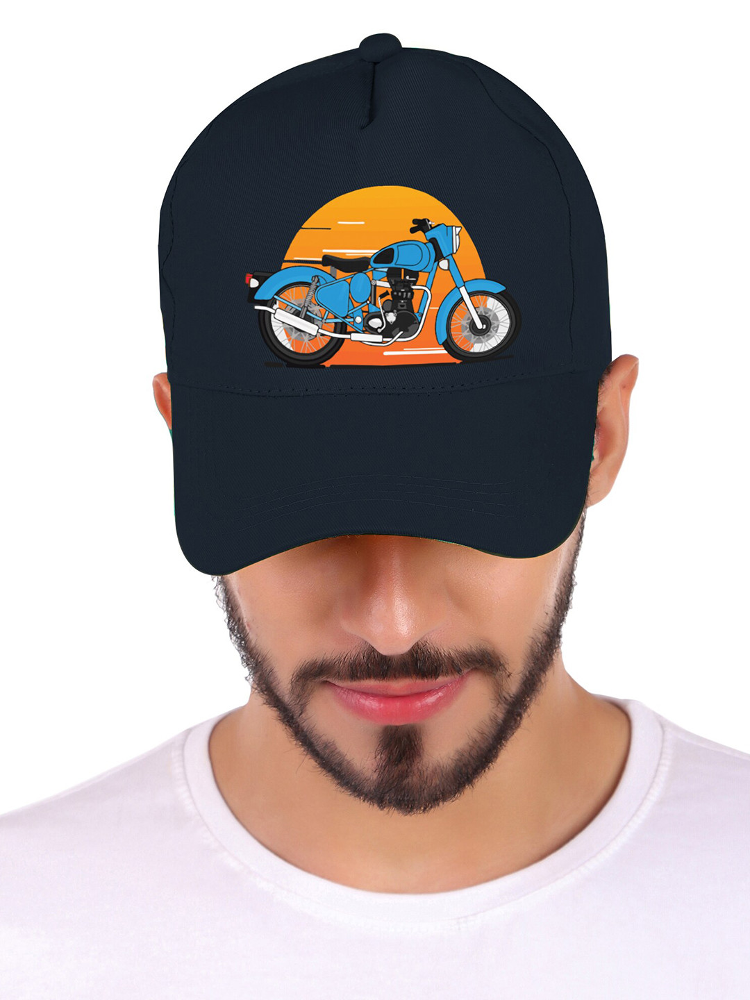 

Knotyy Printed Cotton Baseball Cap, Navy blue