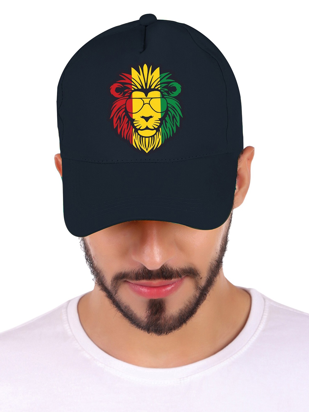 

Knotyy Unisex Printed Cotton Baseball Cap, Navy blue