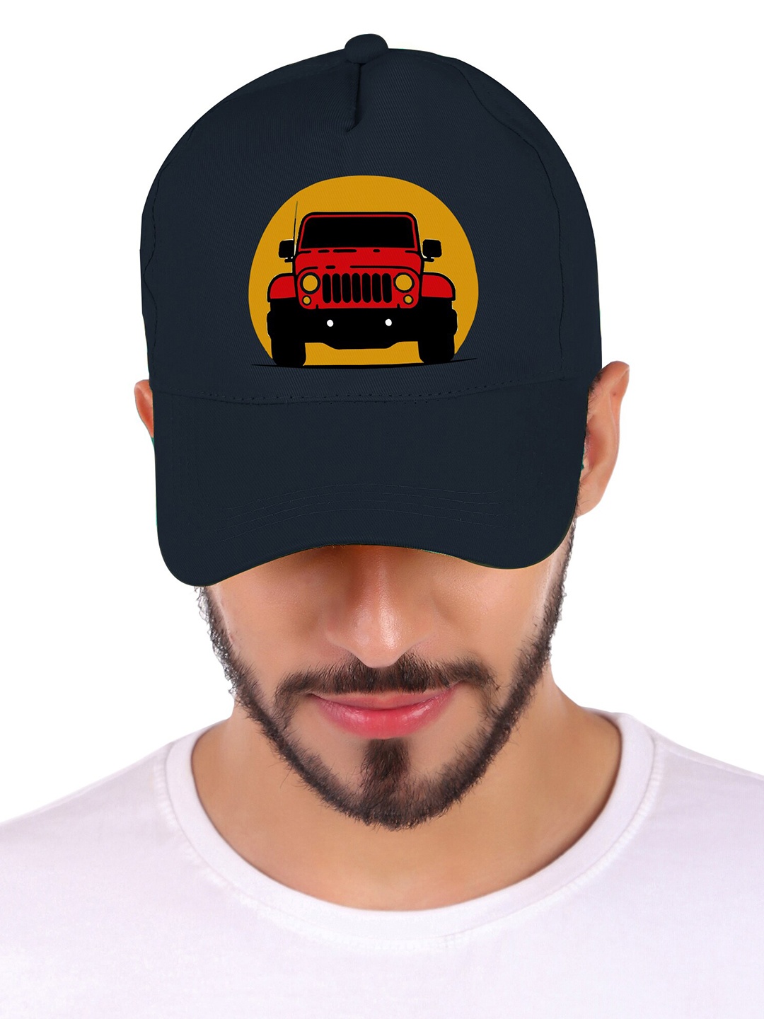 

Knotyy Printed Cotton Baseball Cap, Navy blue