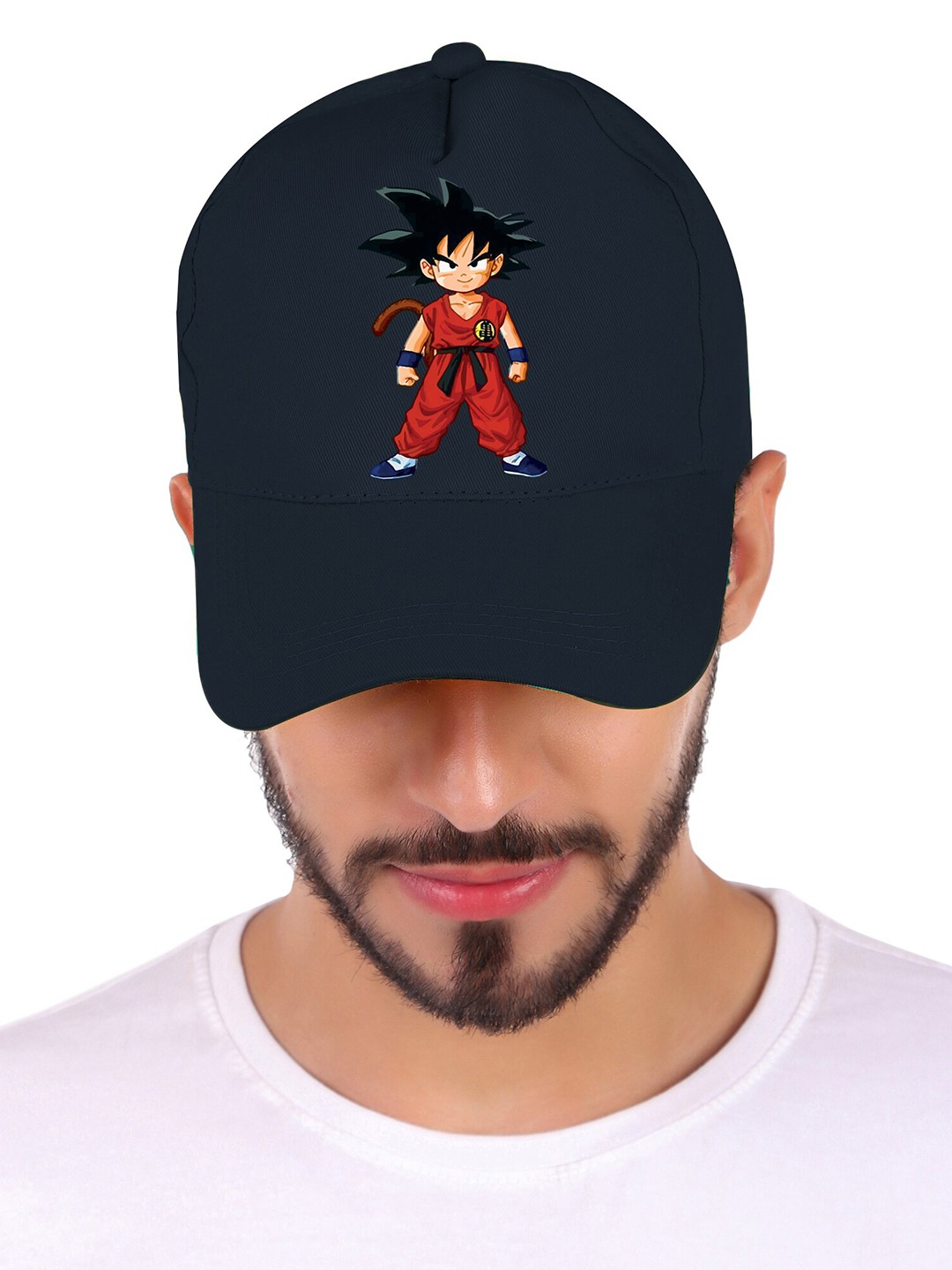 

Knotyy Unisex Dragon Ball Z Printed Cotton Baseball Cap, Navy blue