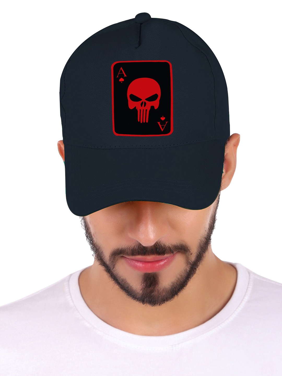 

Knotyy Printed Cotton Baseball Cap, Navy blue