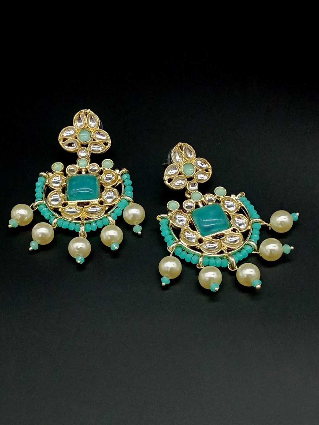 

AASHISH IMITATION Gold-Plated Contemporary Chandbalis