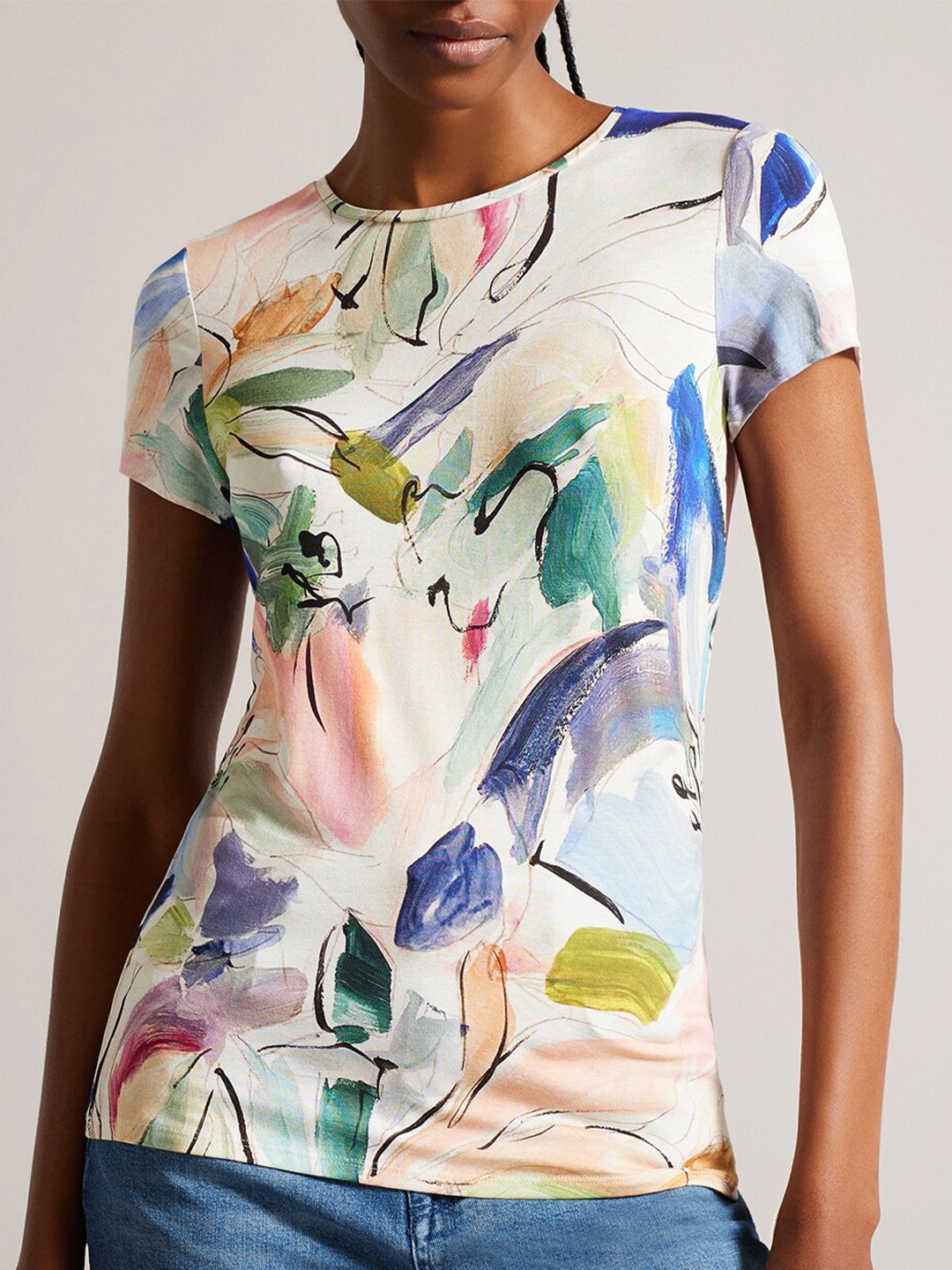 

Ted Baker Abstract Printed T-Shirt, White