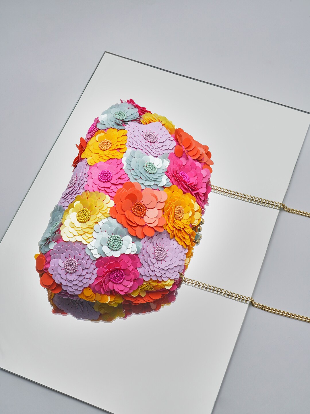 

Accessorize London 3D Floral Cloud Sequinned & Beaded Clutch, Pink