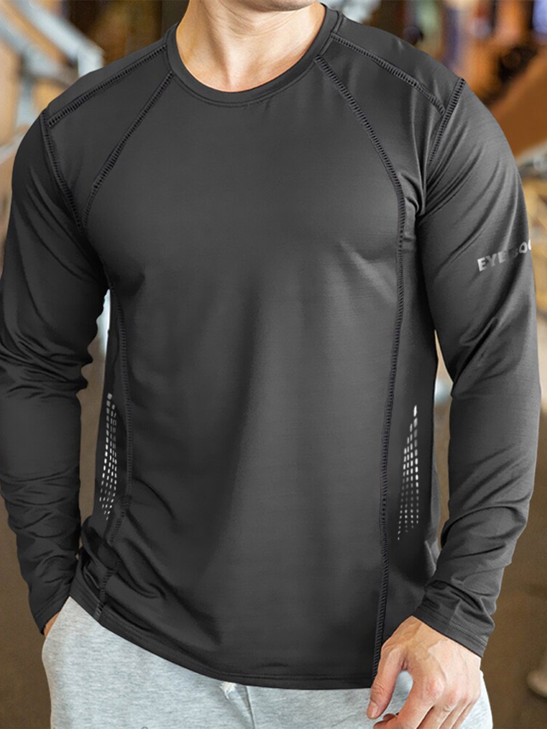 

Eyebogler Cotton Round Neck T-shirt, Grey