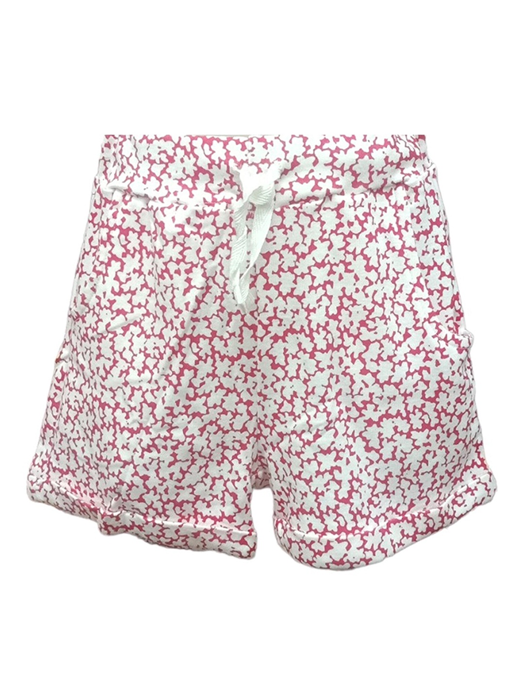 

CELEBRITY CLUB Girls Floral Printed Mid-Rise Cotton Shorts, White
