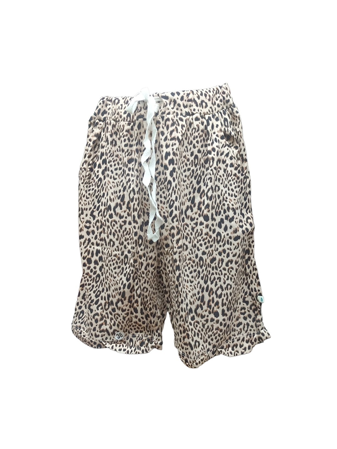 

CELEBRITY CLUB Girls Animal Printed Mid-Rise Cotton Shorts, Peach