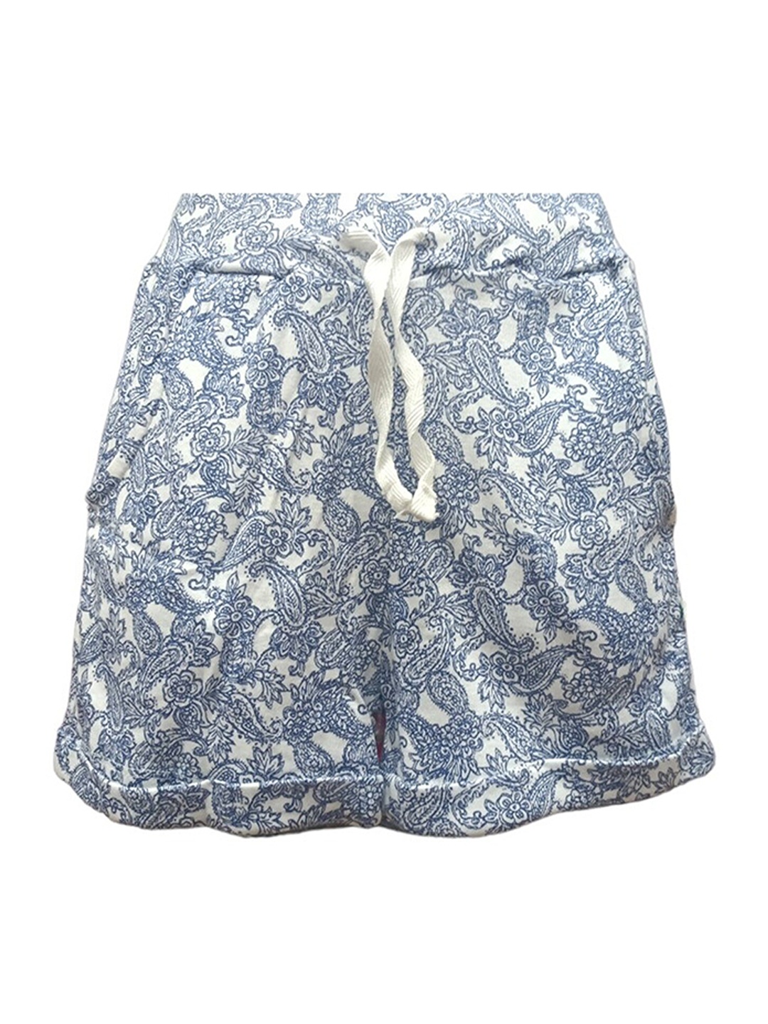 

CELEBRITY CLUB Girls Floral Printed Cotton Shorts, White