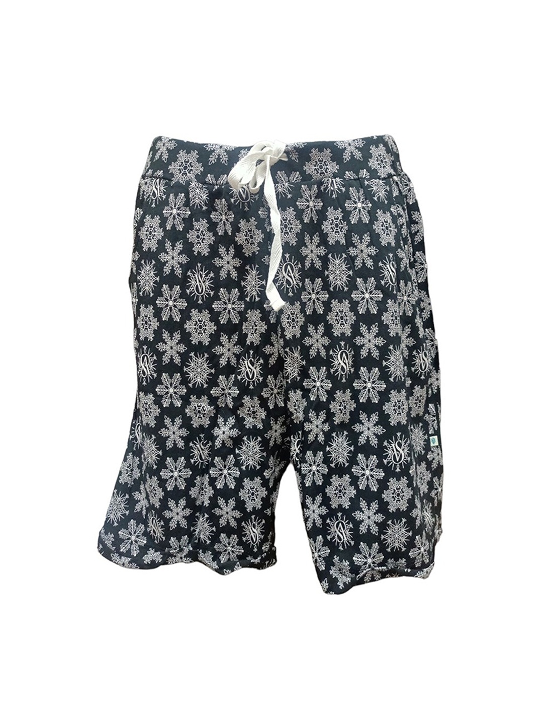 

CELEBRITY CLUB Girls Floral Printed Cotton Shorts, Black