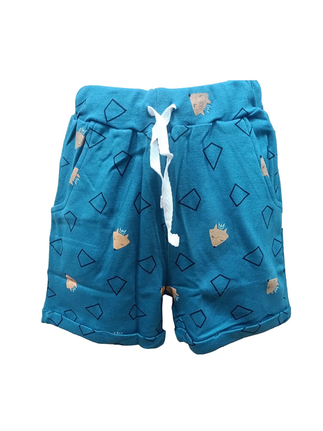 

CELEBRITY CLUB Girls Conversational Printed Cotton Shorts, Blue