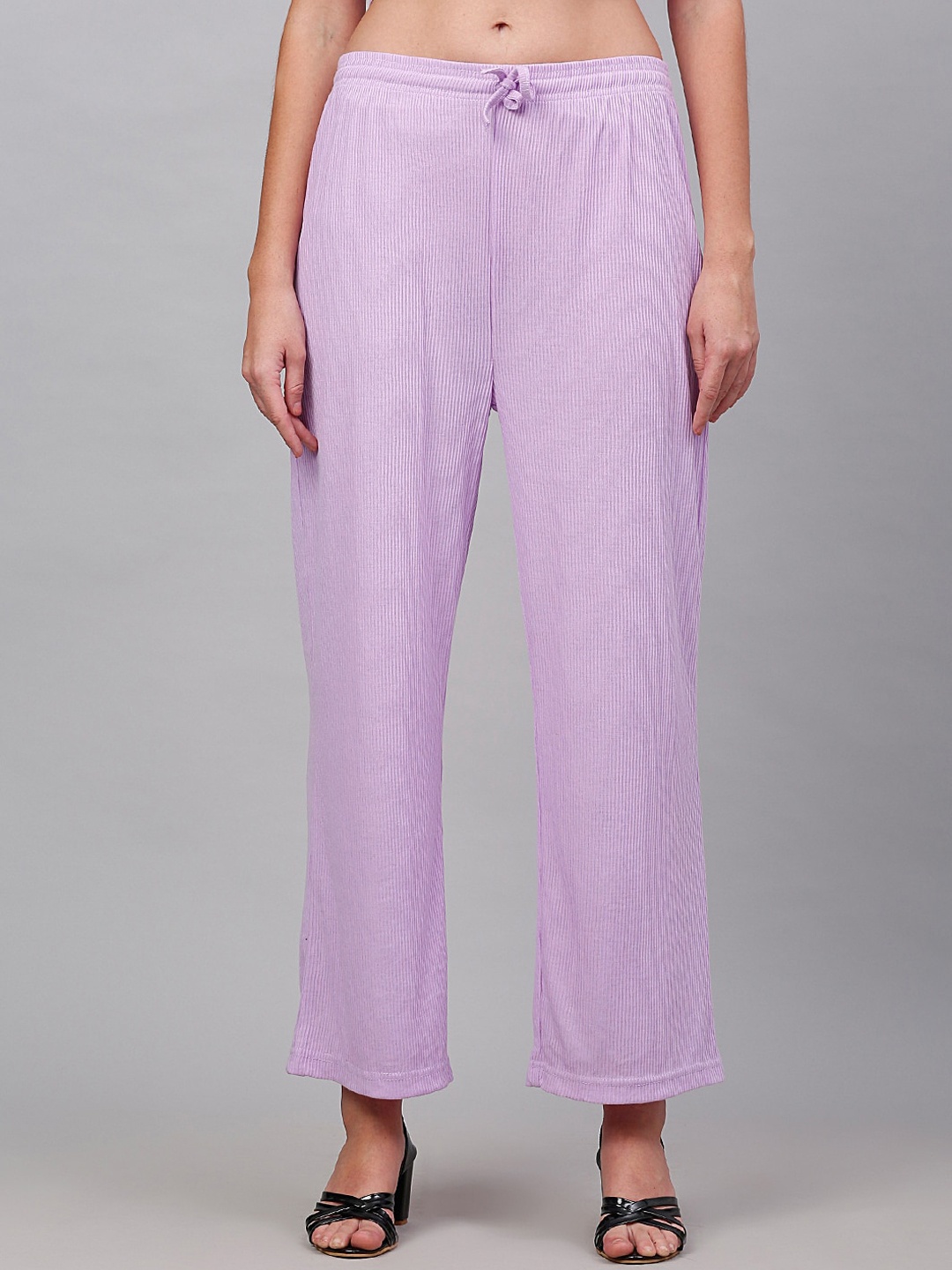 

NEUDIS Women Relaxed Straight Fit Parallel Trousers, Purple