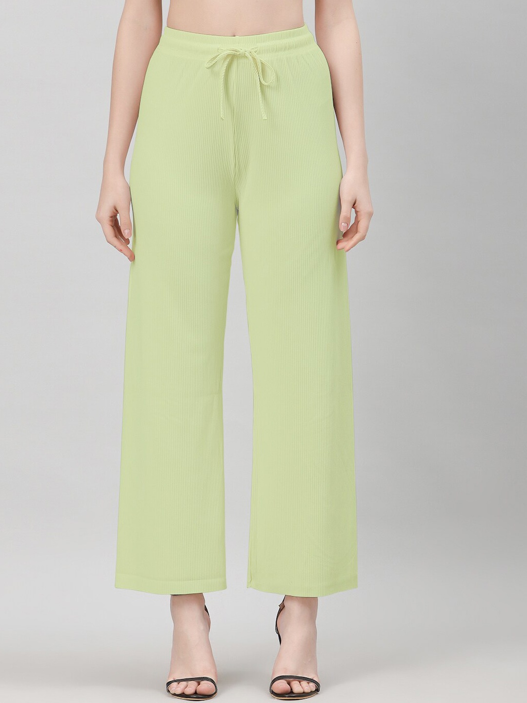 

NEUDIS Women Relaxed Straight Fit Parallel Trousers, Sea green