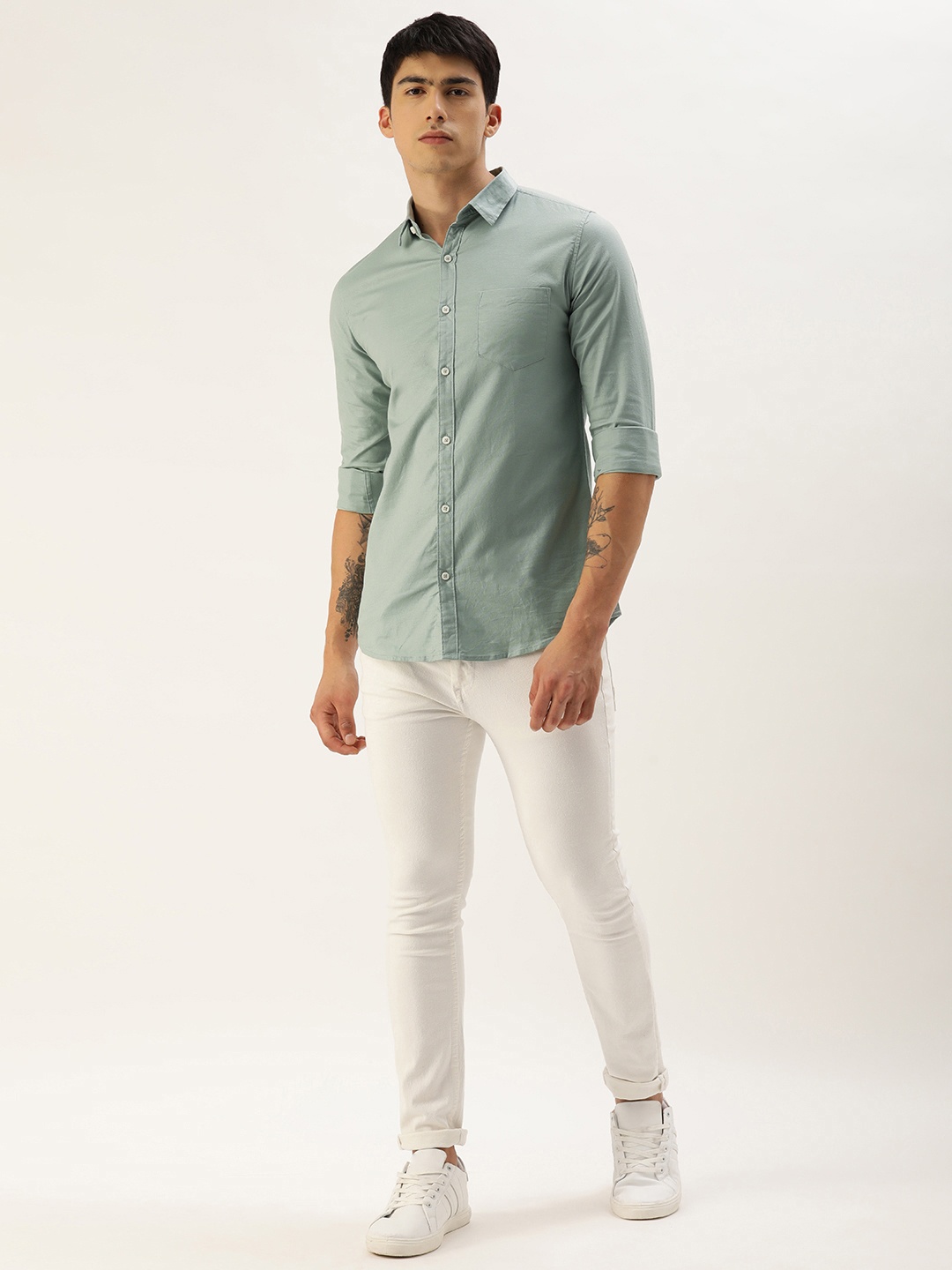 

Harvard Men Slim Fit Opaque Casual Shirt, Blue
