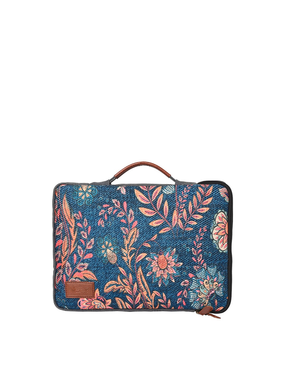 

Mona B Printed Laptop Sleeve, Navy blue