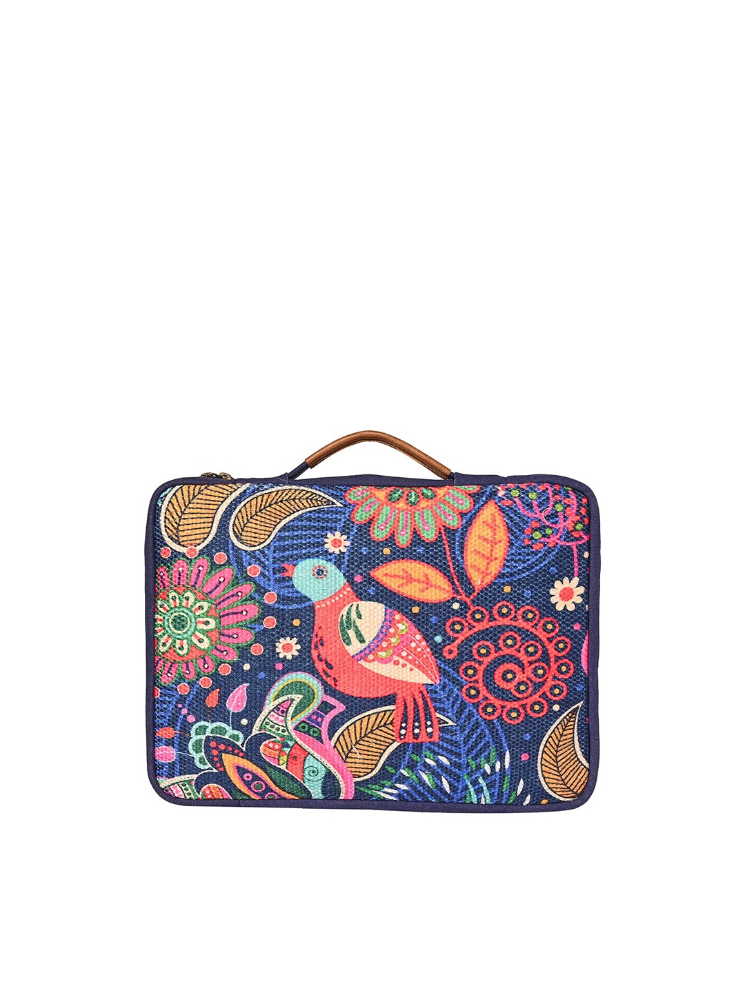 

Mona B Printed Laptop Sleeve, Navy blue