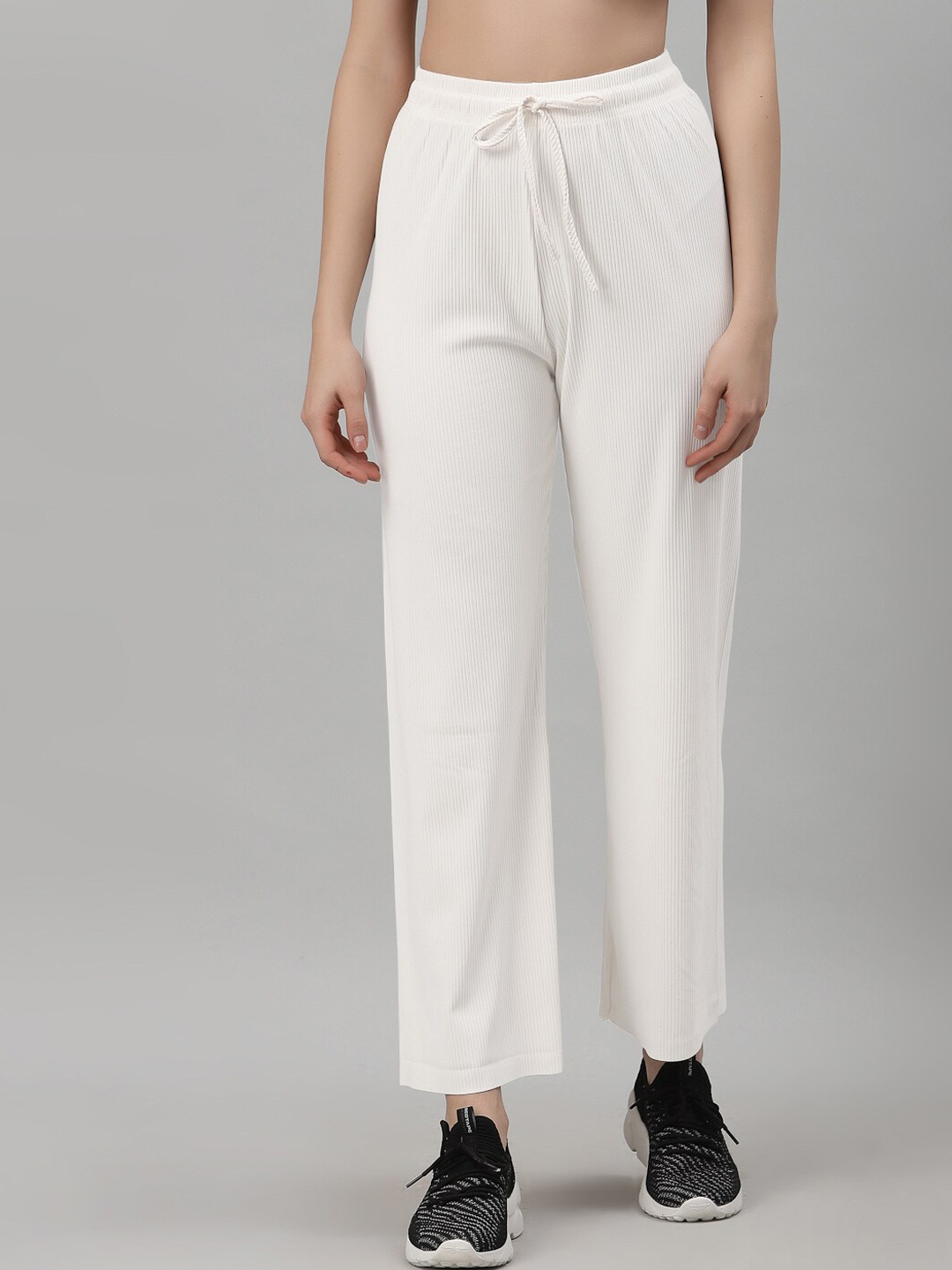 

NEUDIS Women Straight-Fit Track Pants, White