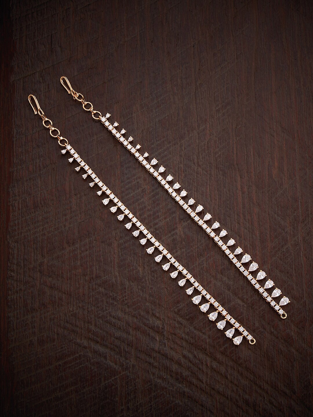 

Kushal's Fashion Jewellery Gold-Plated Embellished Hair Accessory, White