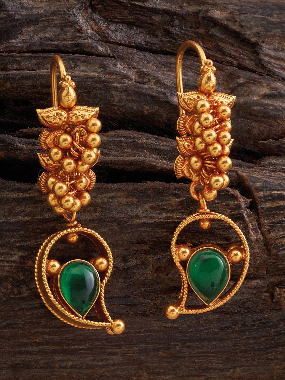 

Kushal's Fashion Jewellery Paisley Shaped Drop Earrings, Red