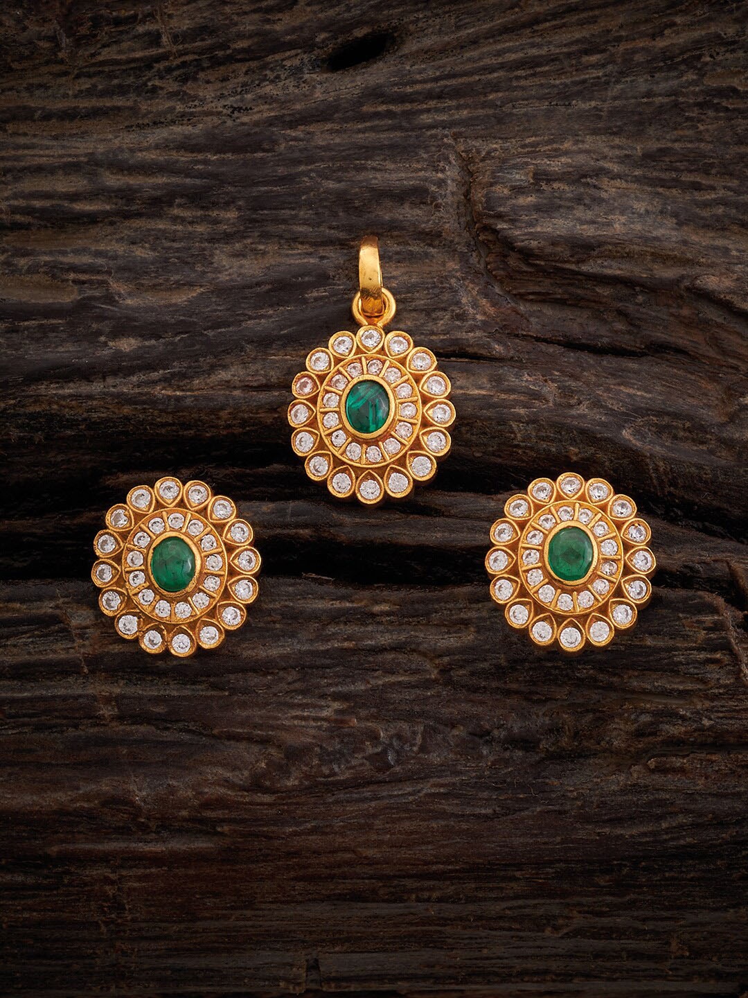 

Kushal's Fashion Jewellery Stone Studded Jewellery Set, Green