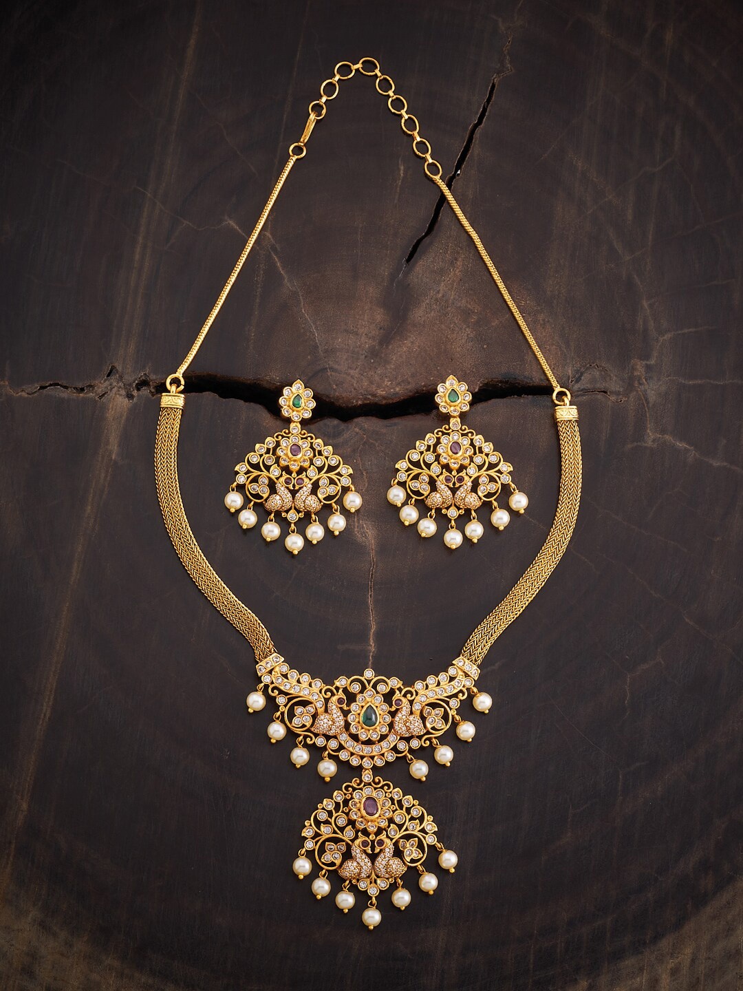 

Kushal's Fashion Jewellery Women Red Jewellery Set