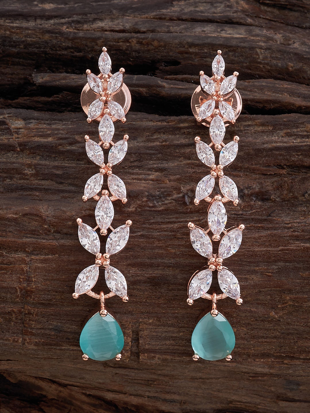 

Kushal's Fashion Jewellery Rose Gold-Plated Drop Earrings