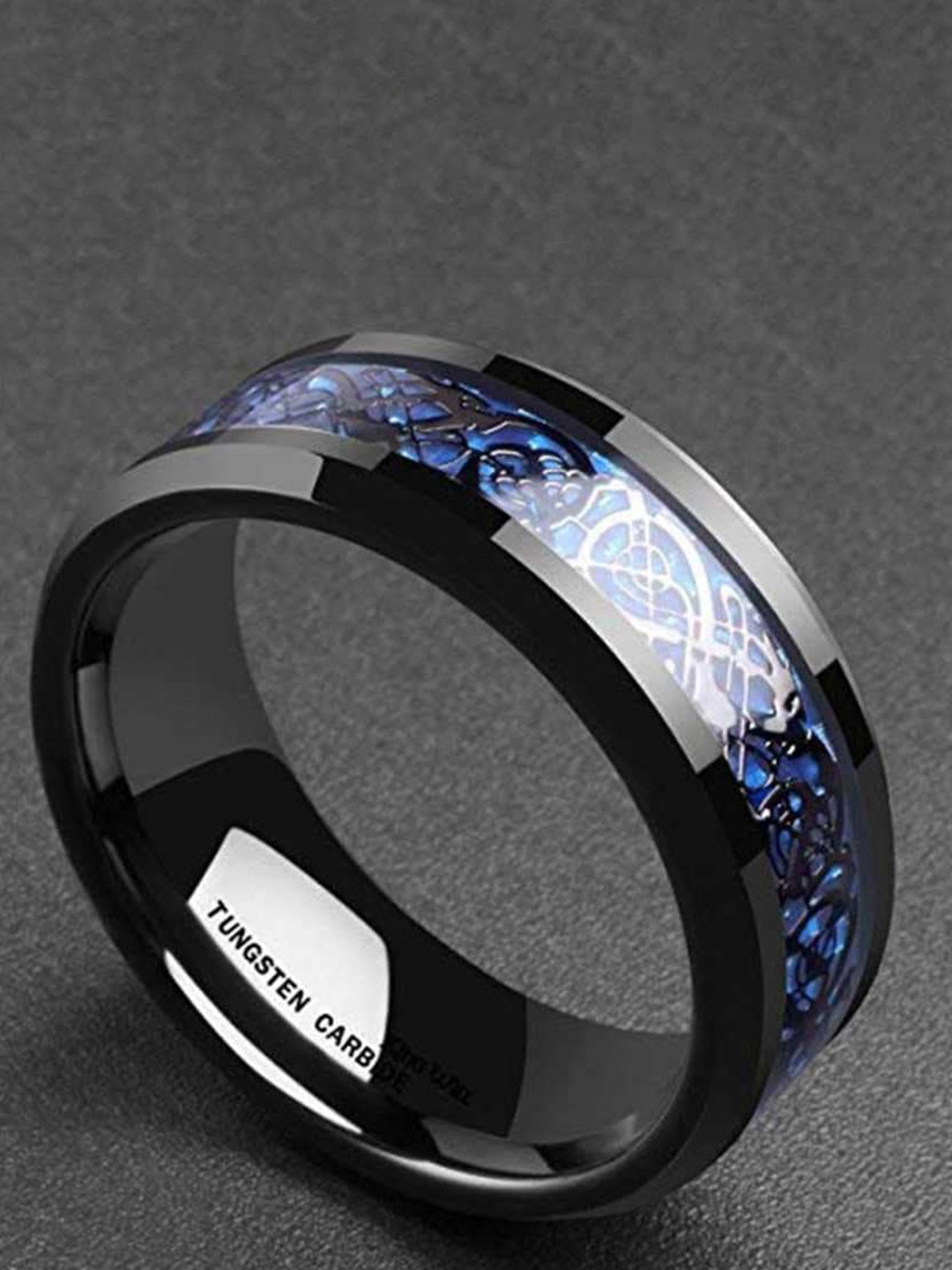 

MEENAZ Men Set Of 2 Silver-Plated Stainless Steel Finger Rings