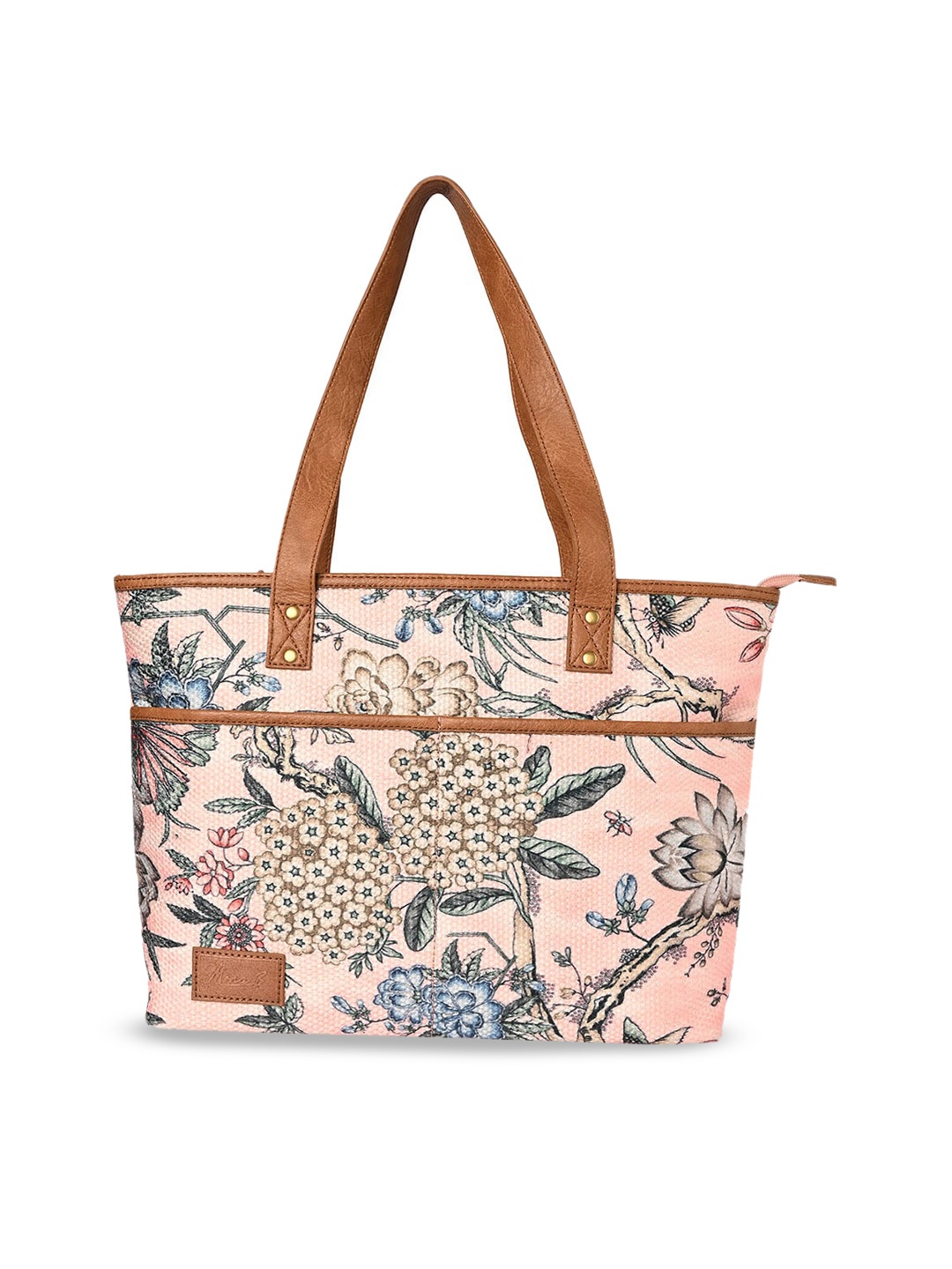 

Mona B Printed Structured Laptop Compartment Shoulder Bag, Pink